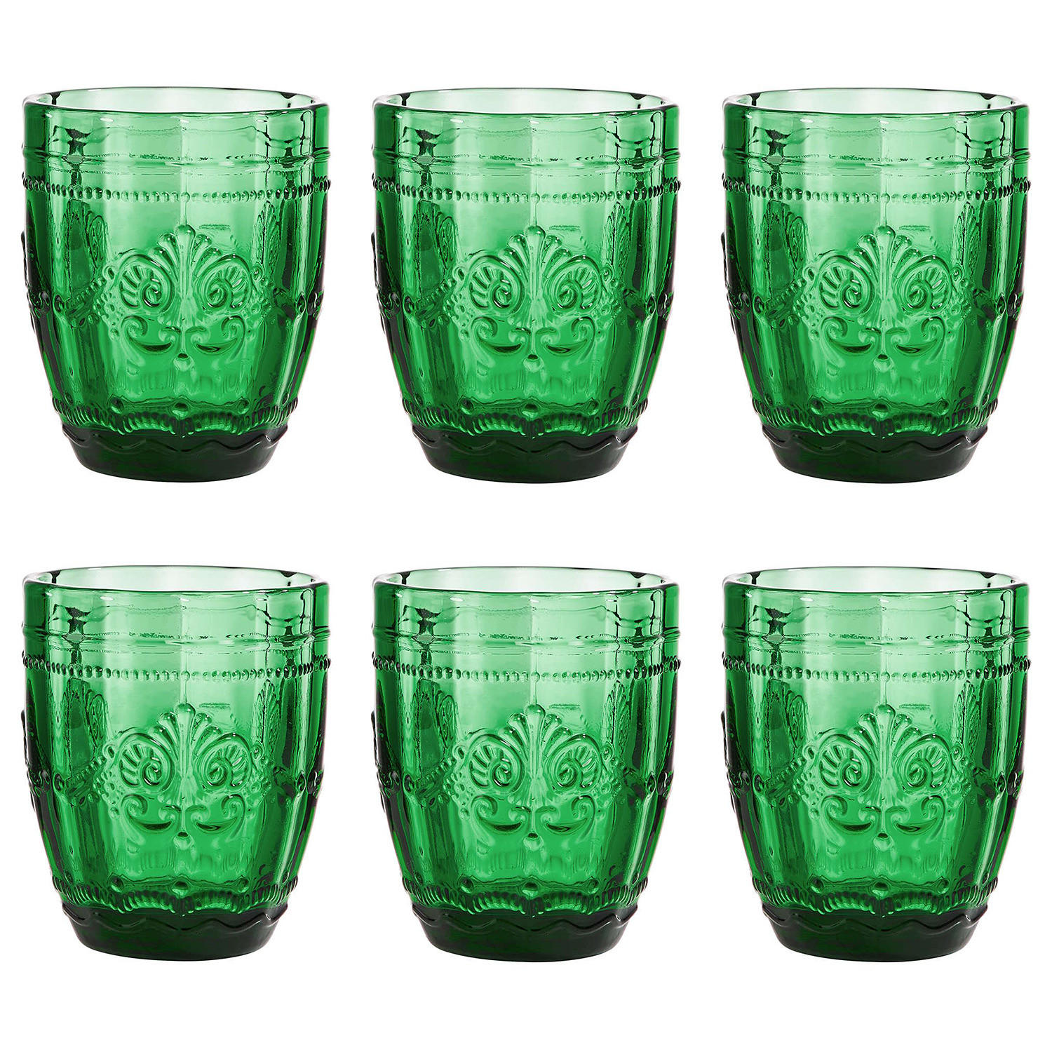 TRINKGLAS (6er Set) Victorian - Dunkelgrün, Glas (0.25L) - BUTLERS