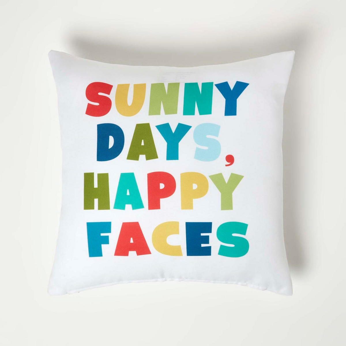 OUTDOOR-KISSEN 2er-Set 45/45 cm – Sunny Days, Happy Faces - Multicolor, Textil (45/45cm) - Homescapes