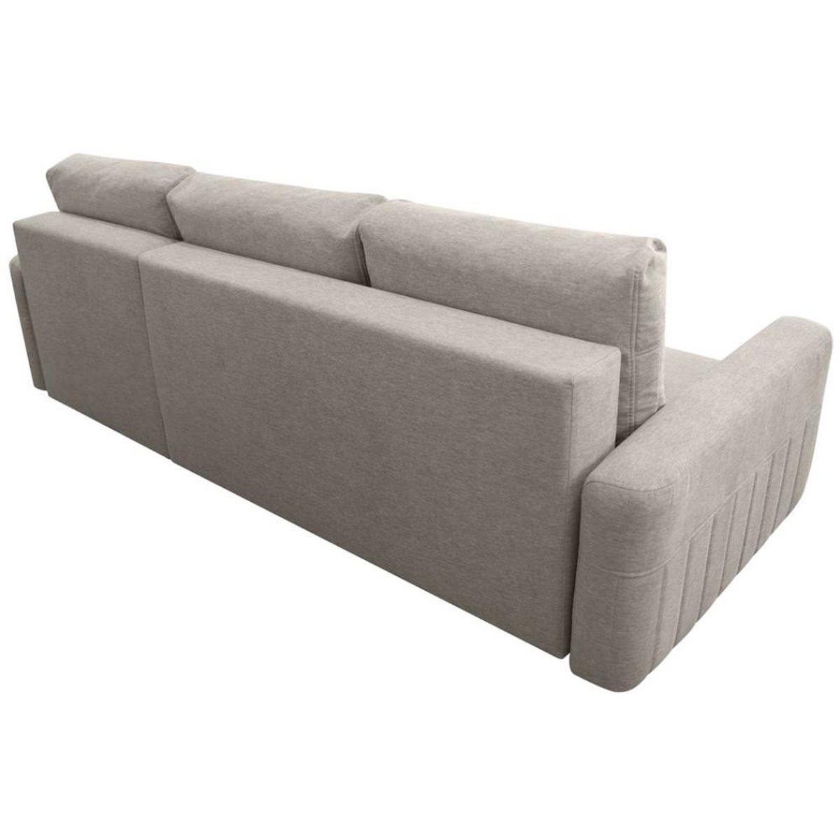 ECKSCHLAFSOFA Vega mit Universelle Ottomane Cappuccino - Cappuccino, Textil (225/150cm) - Beautysofa