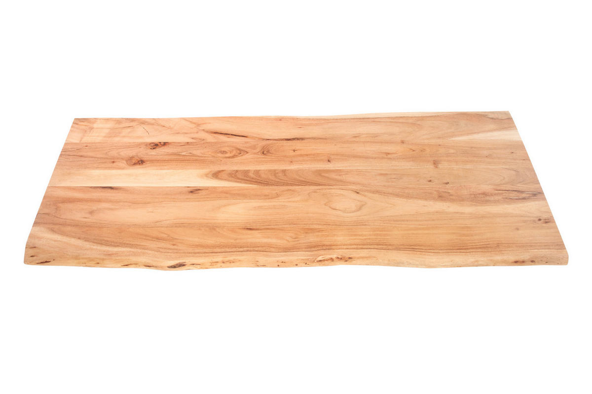 TISCHPLATTE CURT - Beige/Naturfarben, Akazienholz/Holz (60/120/3cm) - SAM