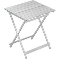 KLAPPTISCH Aluminium 50,5 x 47 x 59,5H cm Silber - Silberfarben, Metall (47/50.5/59.5cm) - Woltu