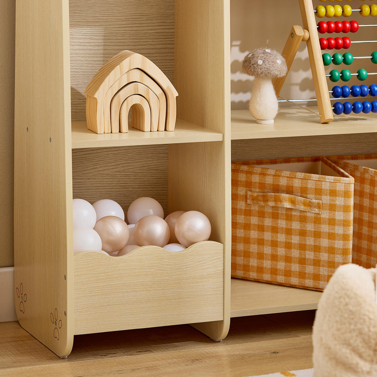 KINDERREGAL Natur - Naturfarben, Holzwerkstoff (91/100/30cm) - SoBuy