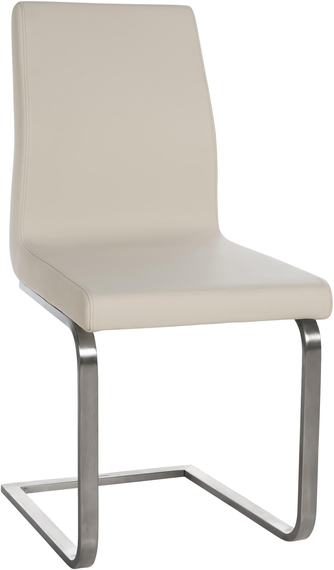 SCHWINGSTUHL Lederlook Creme - Edelstahlfarben/Creme, Textil/Metall (40/90/50cm) - CLP