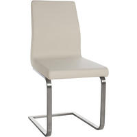 SCHWINGSTUHL Lederlook Creme - Edelstahlfarben/Creme, Textil/Metall (40/90/50cm) - CLP