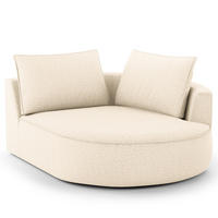 OTTOMANE - modular - Champagner/Schwarz, Kunststoff/Textil (126/82/154cm) - home24