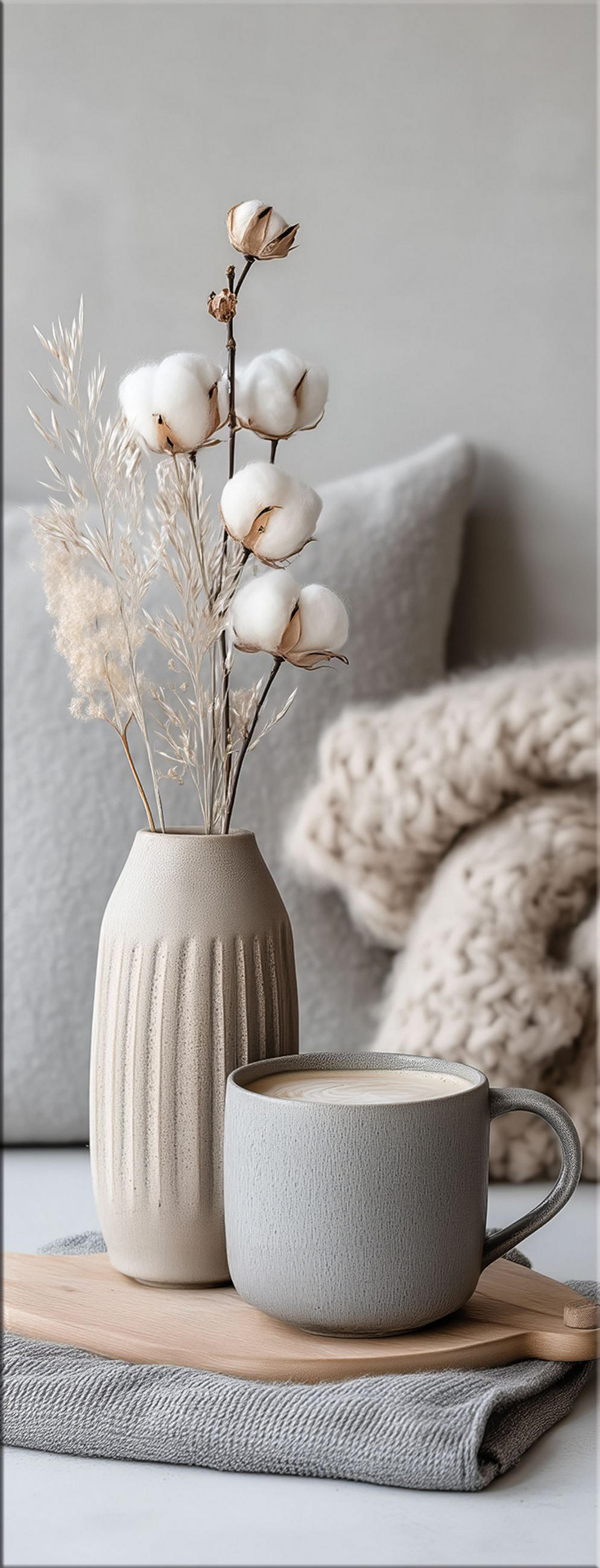 GLASBILD 30x80 cm Stillleben hell - Beige, Glas (30/80cm) - artissimo