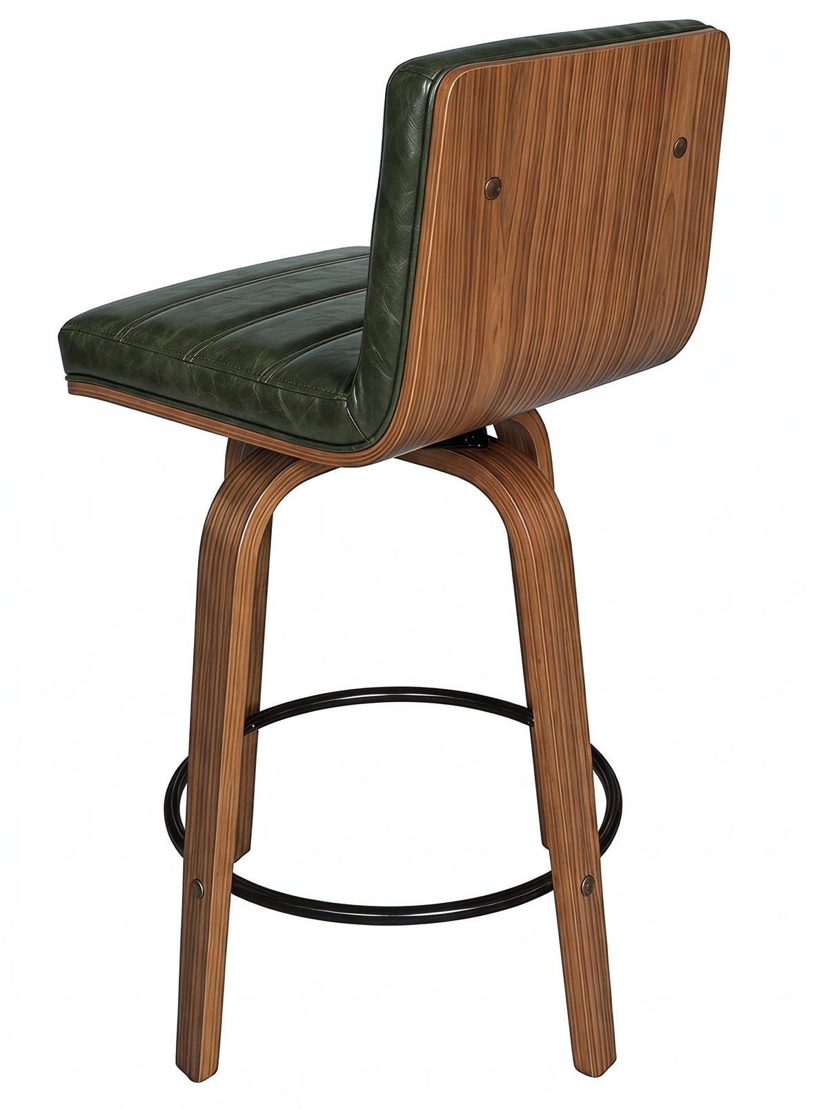 BARHOCKER DE-36437 mit geschwungenen Holzbeinen Grün - Grün, Holz (48/90/40cm) - ComfortXL