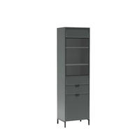 VITRINESCHRANK LINKA STYLES LS-05 - Dunkelgrün, Holzwerkstoff (55/196/41cm) - Meblini