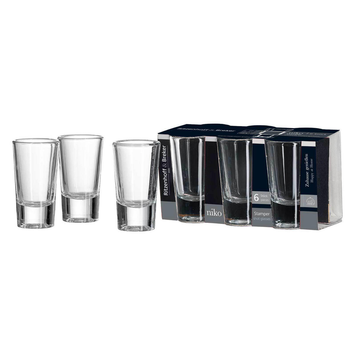 SCHNAPSGLÄSER Niko transparent 30 ml 36er Set - Transparent, Glas (0.03L) - Ritzenhoff Breker