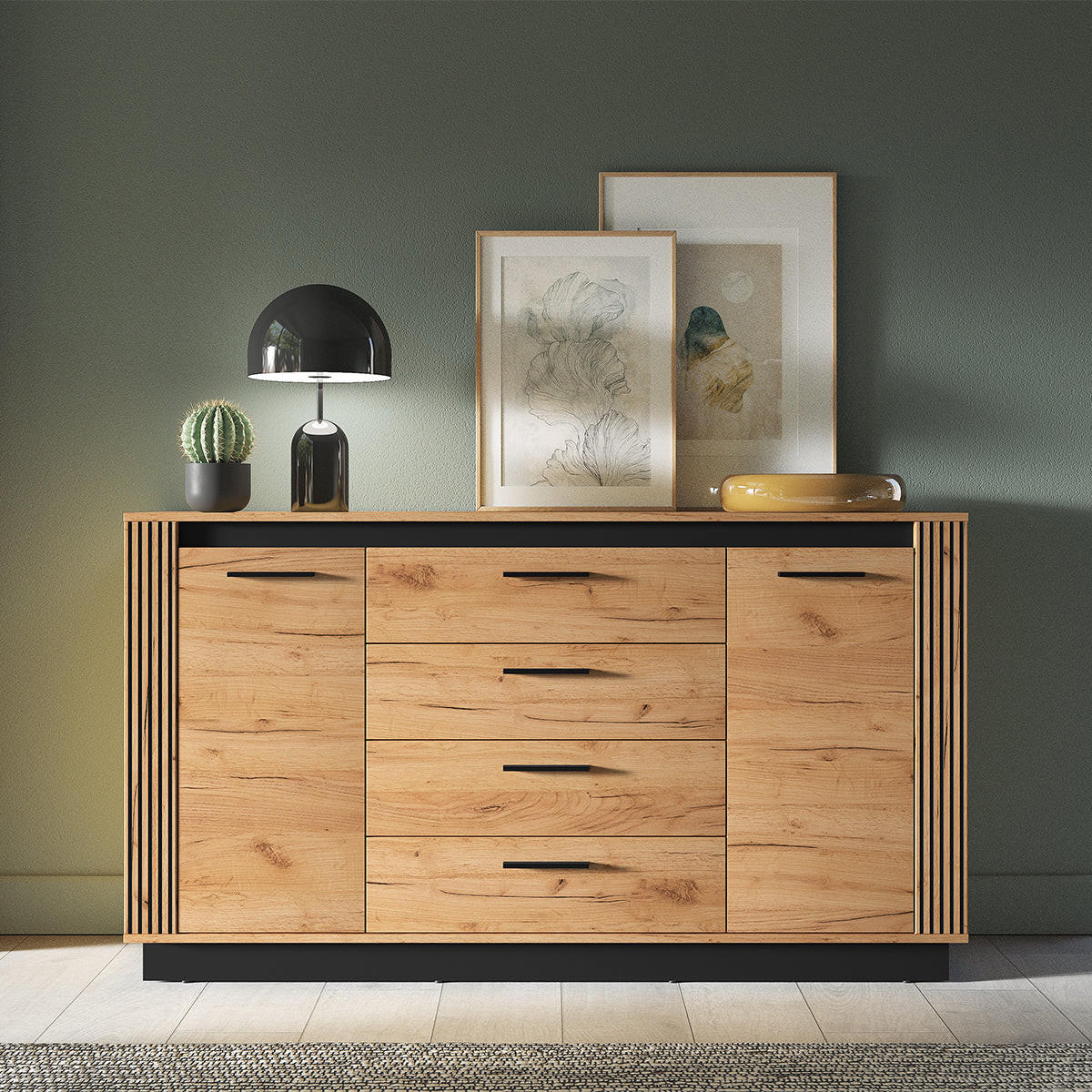 KOMODA Solal Drevo - hnedá, kompozitné drevo (160/90/40cm) - Petits-meubles