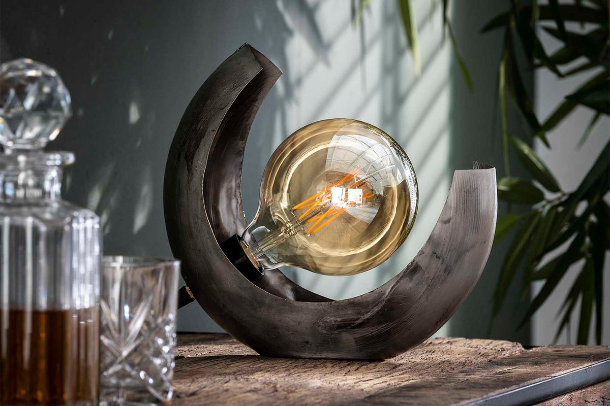 TISCHLAMPE LUAR Silber Metall - Silberfarben, Metall (13/27/25cm) - KAWOLA