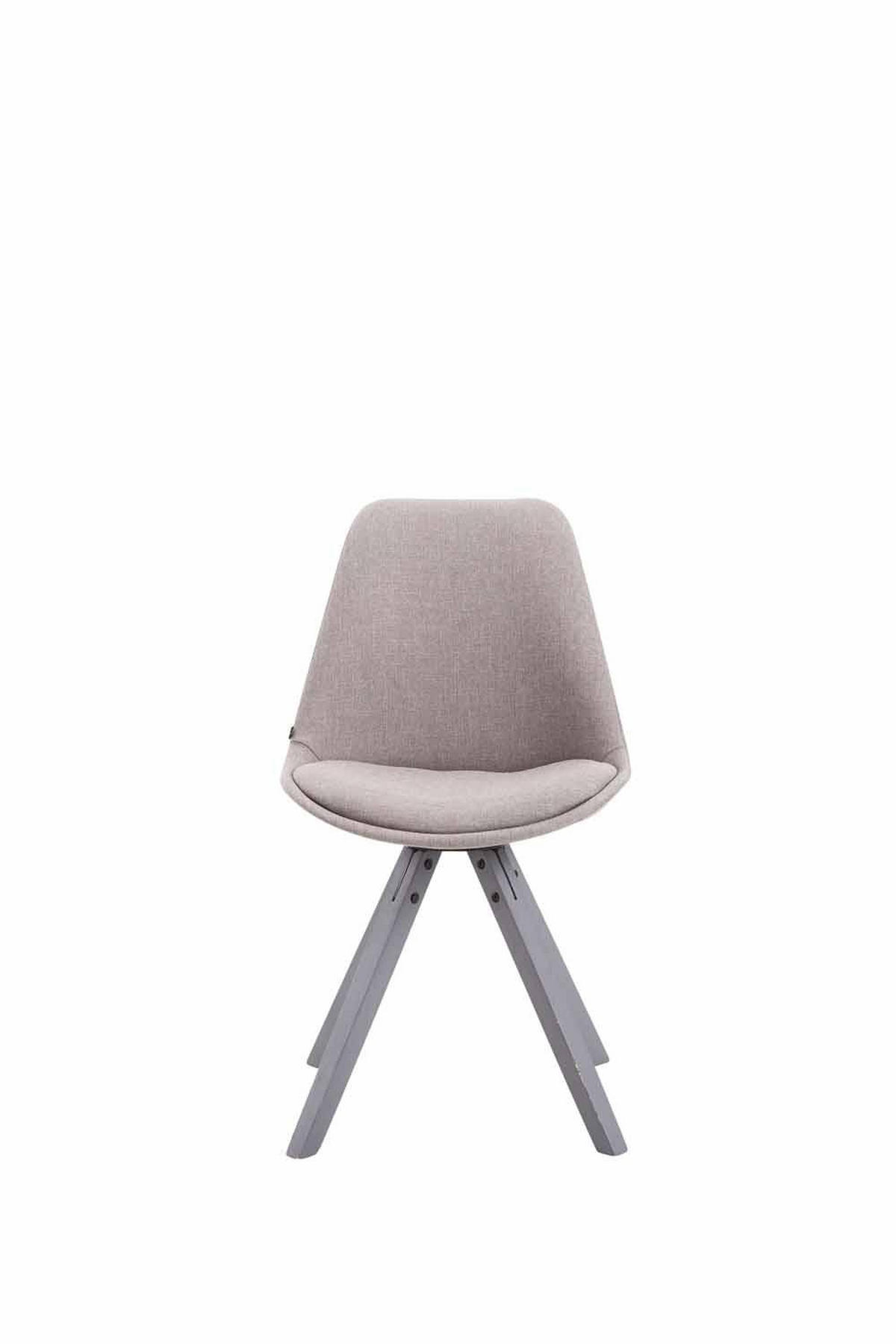 STUHL Stoff grau - Grau, Holz/Textil (48/84/56cm) - CLP