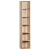 BÜCHERREGAL Eiche 6 Fächer 30/24/158,4 cm - Eichefarben, Holzwerkstoff (30/158.4/24cm) - PANGIVO