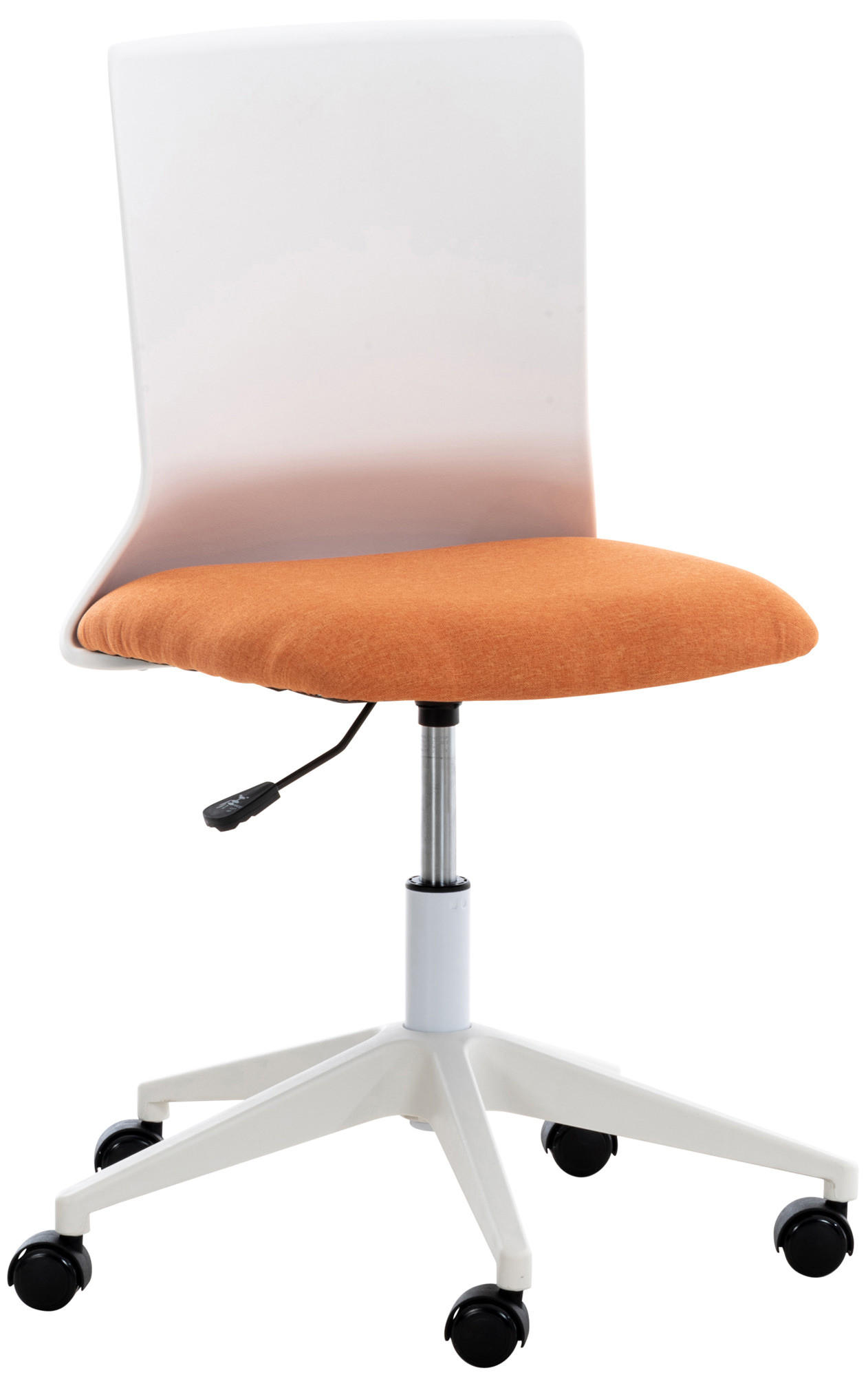 DREHSTUHL Stoff orange - Weiß/Orange, Kunststoff/Textil (61/92/61cm) - CLP