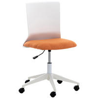 DREHSTUHL Stoff orange - Weiß/Orange, Kunststoff/Textil (61/92/61cm) - CLP