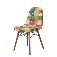 STUHL DENVER mit Holzbeinen - Multicolor/Grün, Holz/Textil (46/85/46cm) - Stuhlmann