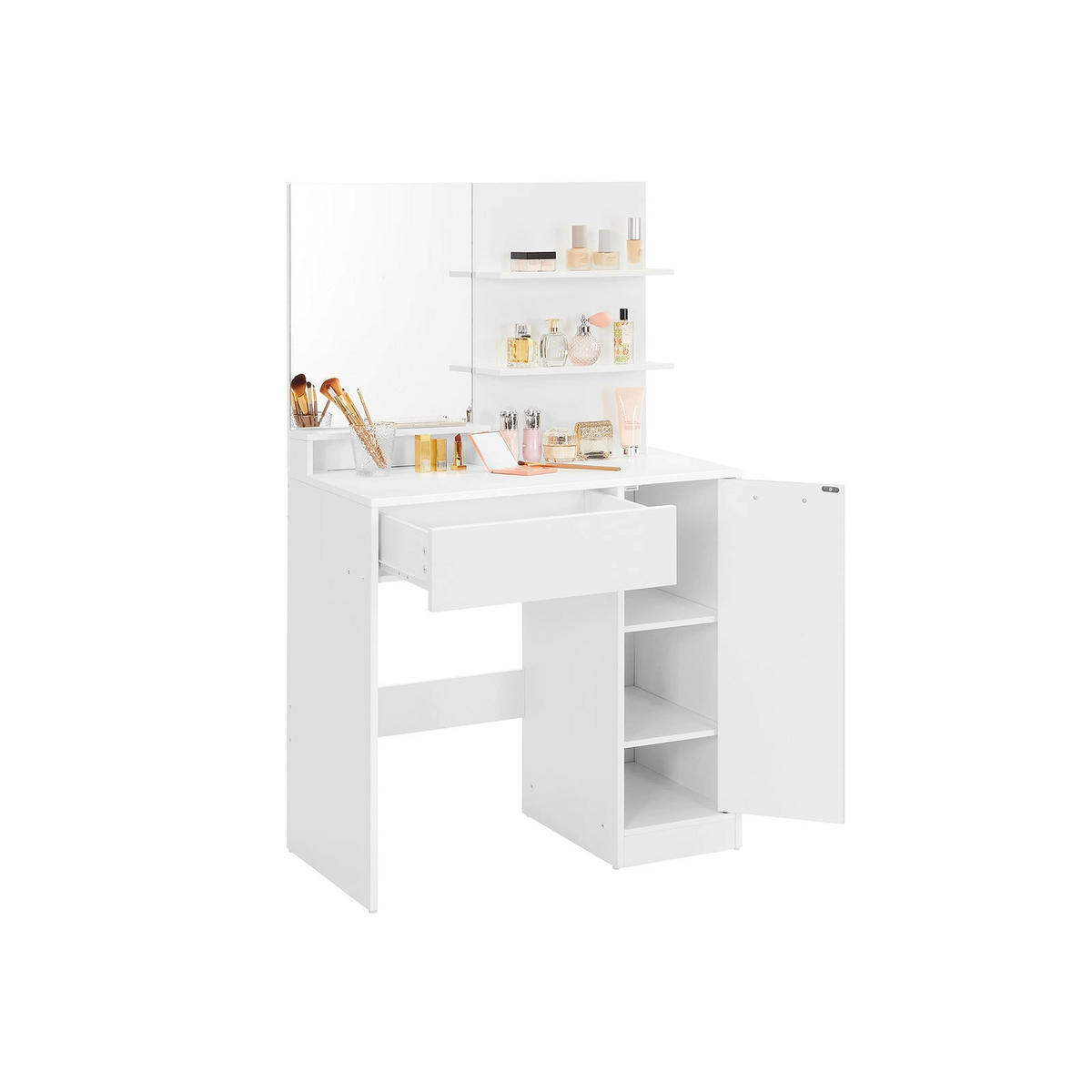 SCHMINKTISCH - Weiß, Holzwerkstoff (40/132/80cm) - Hansiro