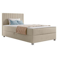 BOXBETT Viki - Beige/Silberfarben, Holzwerkstoff/Kunststoff (120/200cm) - MIRJAN24