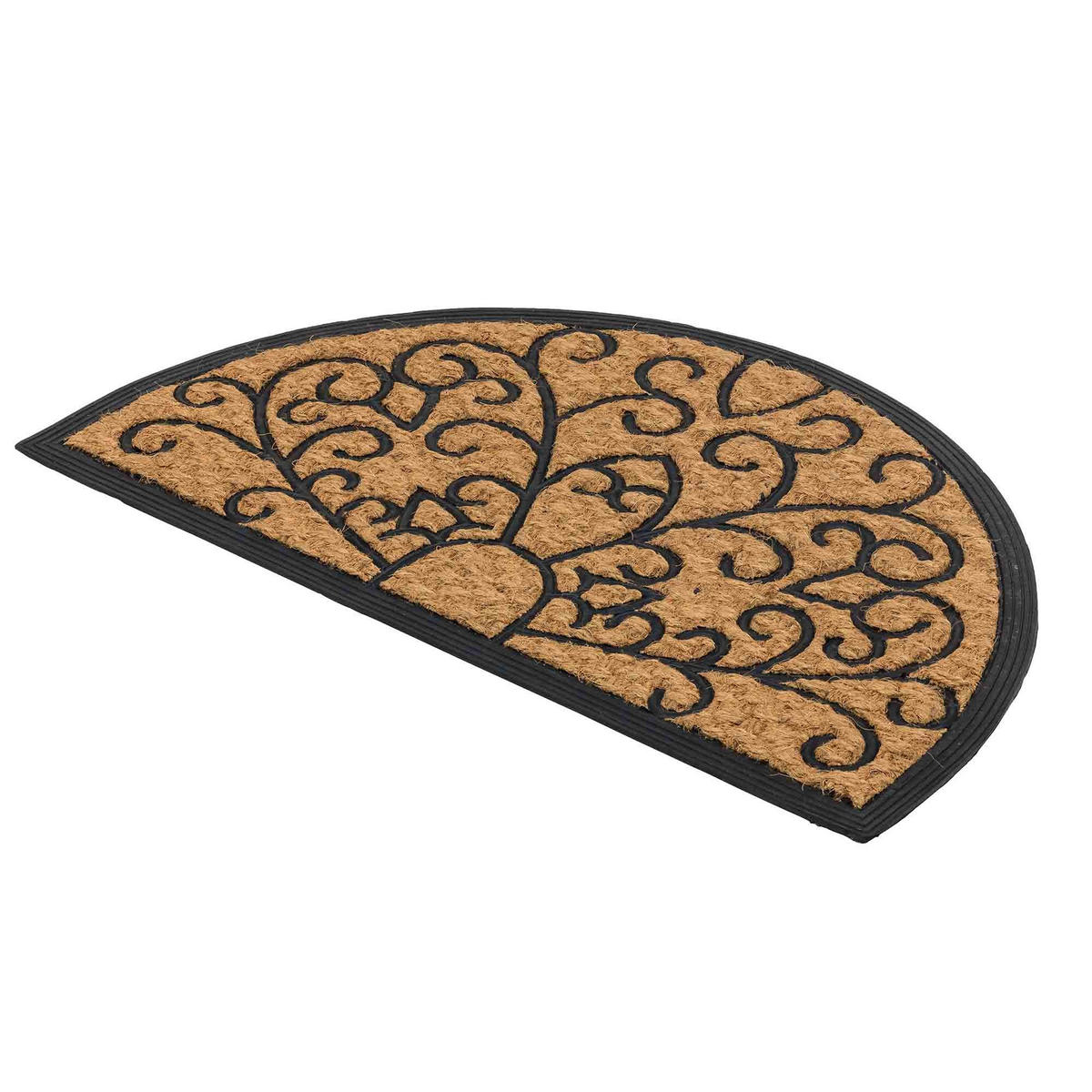 FUSSMATTE HALBRUND COCO DELUXE LIGHT - Naturfarben, Textil (45/74cm) - Astra