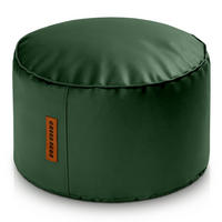 INDOOR HOCKER Stay rund Kunstleder - Dunkelgrün, Textil (43/30/30cm) - Green Bean