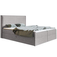BETT Hellgrau FOX 9 Kontinentalbett Poso Cord 140x200 cm - Grau, Textil (140/200cm) - Sepro Meble