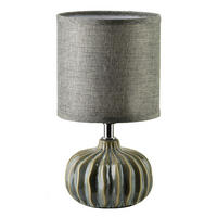 TISCHLAMPE Dunkelgrau 13/13/24 cm Keramik - Dunkelgrau, Keramik (10/14/28.5cm) - Mondex