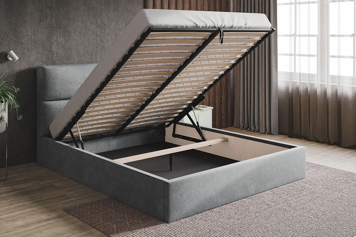 POLSTERBETT 200x200 Terra mit Bettkasten, Grün - Grün, Holz/Textil (200/200cm) - Emporius