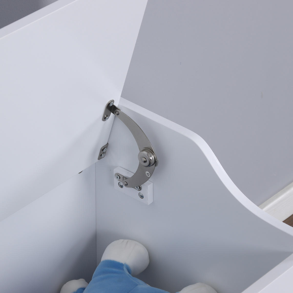 WÄSCHETRUHE - Weiß, Holzwerkstoff (56/53/36cm) - Relaxdays