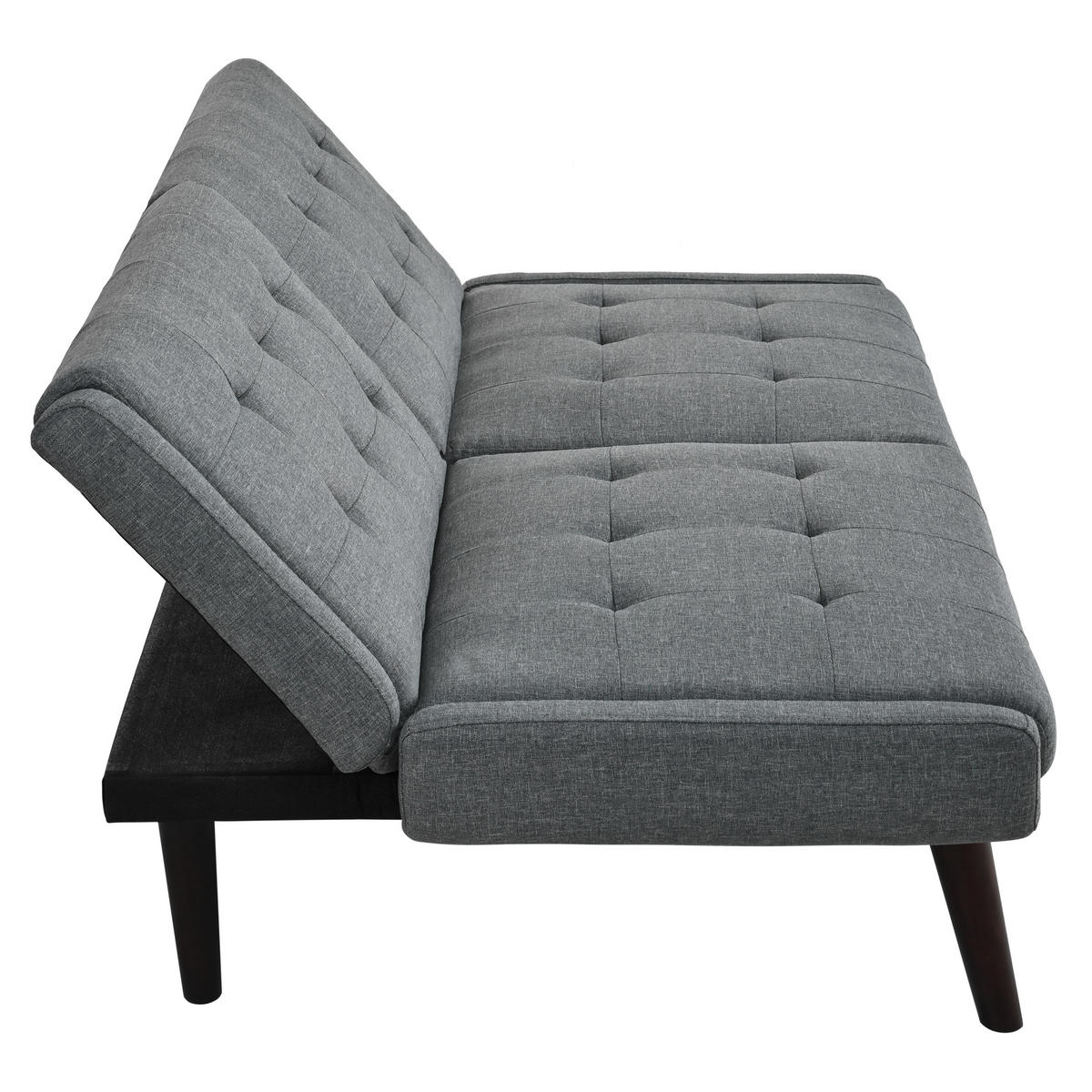 SCHLAFSOFA 157/51/70 cm cm in Leinenoptik Grau, ohne Armlehnen - Grau, Textil (51/70/157cm) - Oxeza