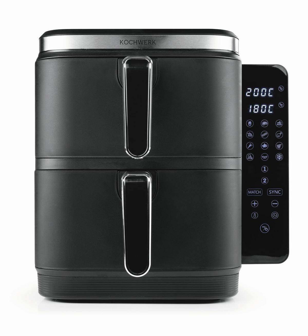 HEISSLUFTFRITTEUSE Kochwerk Schwarz max. 2800 Watt - Schwarz, Metall (38.7/30.3/31.9cm) - Sonstige