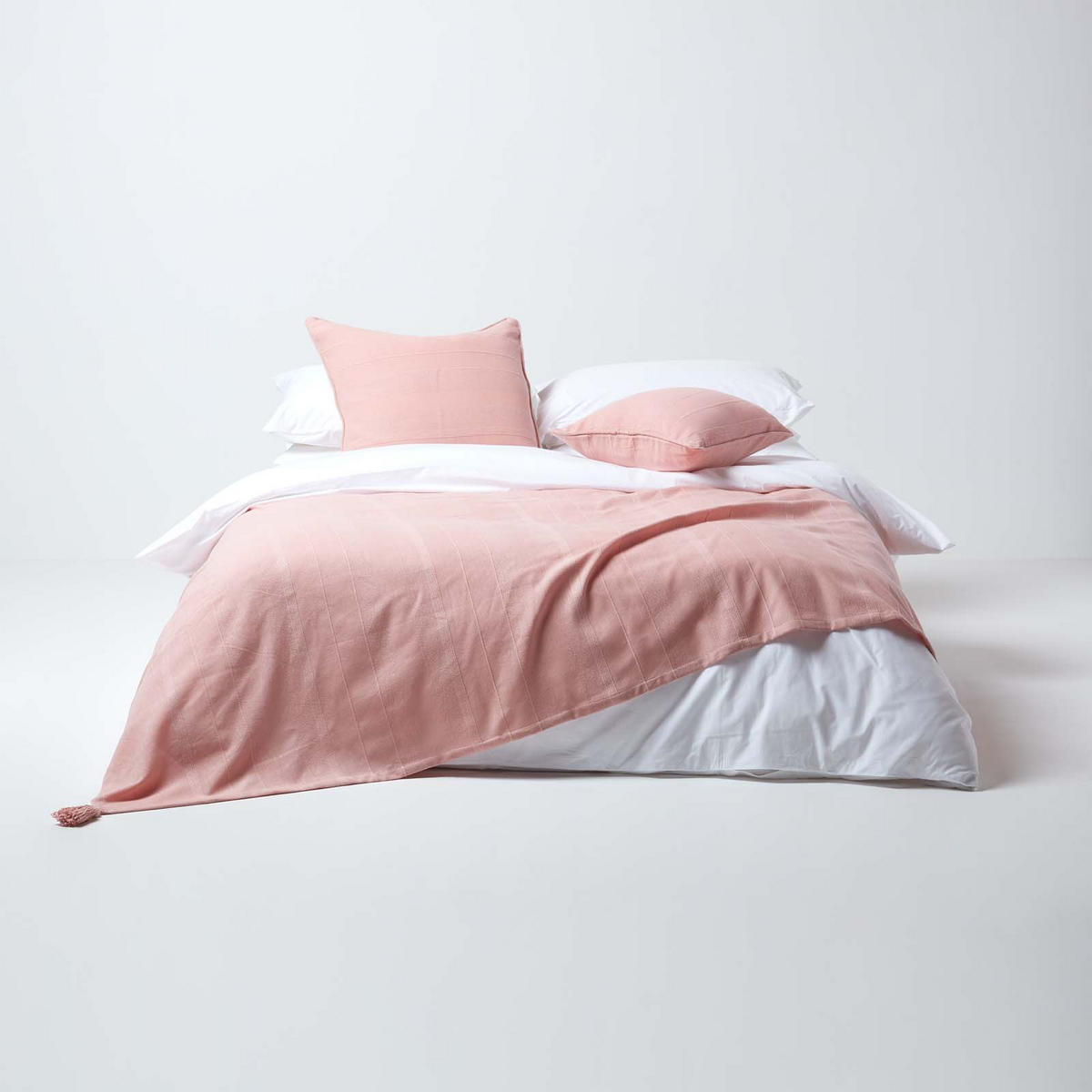 ÜBERWURF Rajput 225/255 cm, 100% Baumwolle - Rosa, Textil (225/255cm) - Homescapes