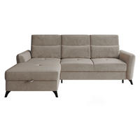 COLTAR Talia, Stanga LC-2R - negru/maro deschis, material plastic/material textil (238/167cm) - MIRJAN24