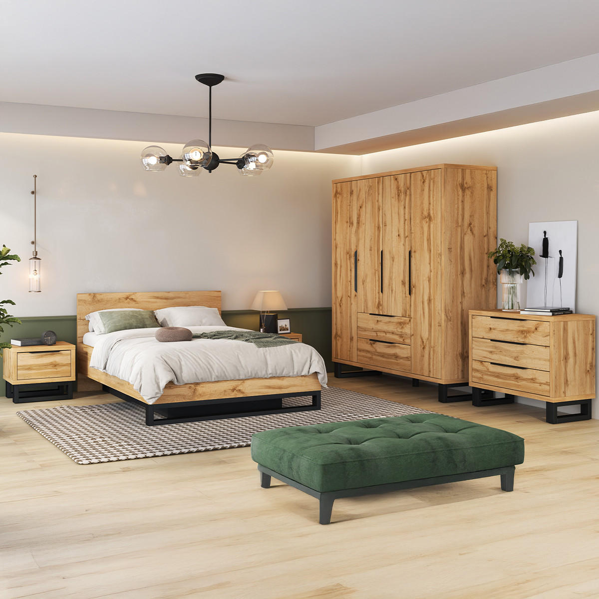 POSTEL 140/200 Eden Dřevo - hnědá, kompozitní dřevo (140/200cm) - Petits-meubles