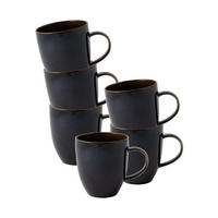 KAFFEEBECHER Crafted Denim 358 ml 6er Set - Dunkelblau, Keramik (0.358L) - like.Villeroy & Boch