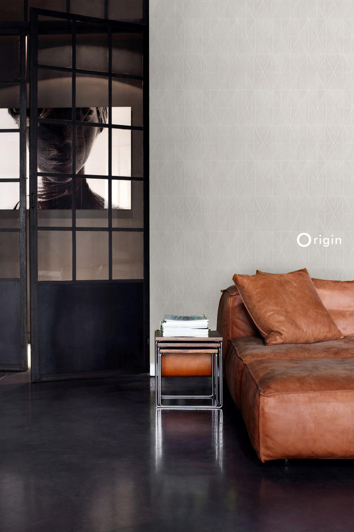 TAPETE grafische Form 53 cm x 10.05 m - Weiß, Papier (53/1000cm) - Origin Wallcoverings