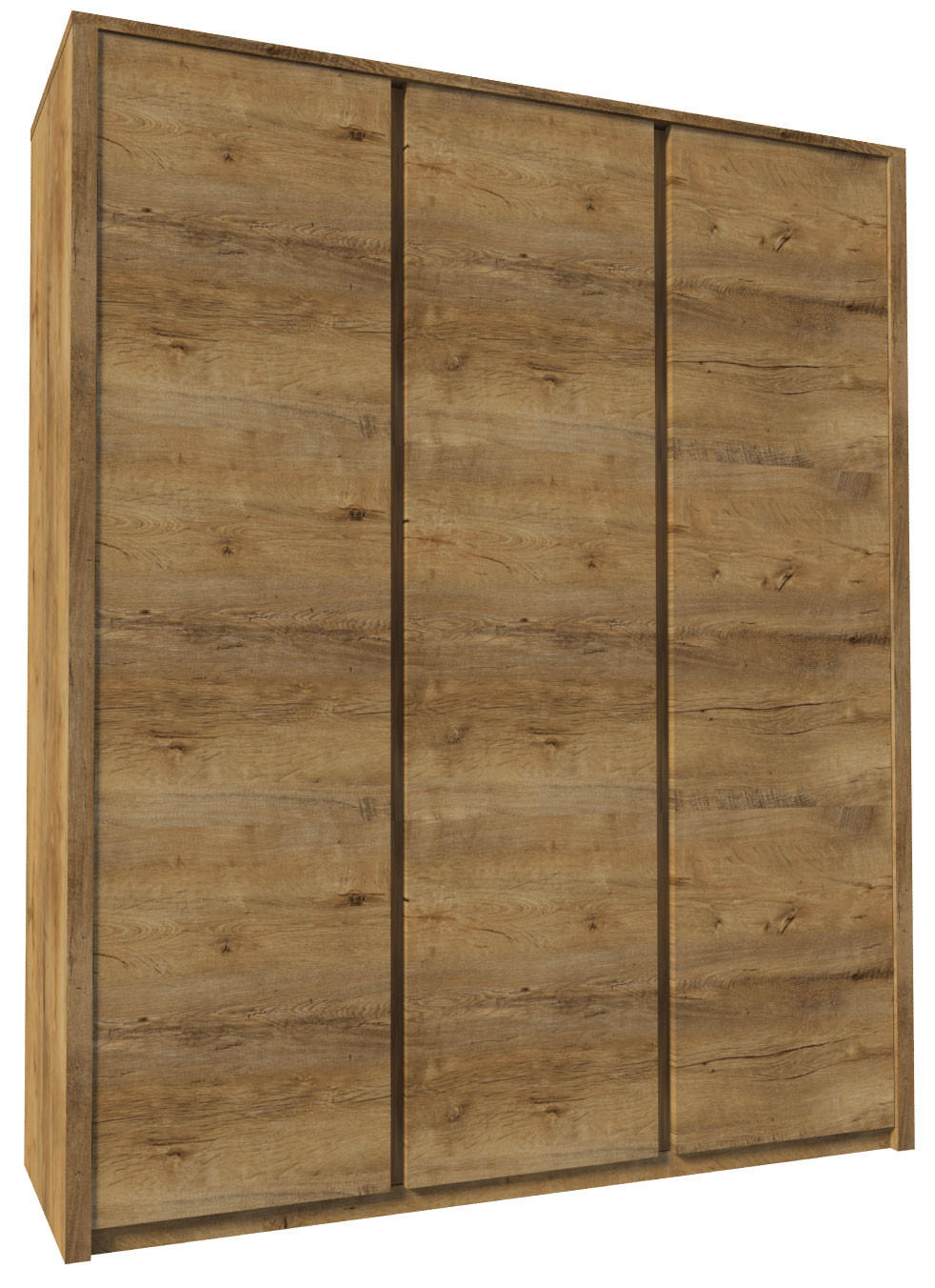 KLEIDERSCHRANK Montana Eiche Lefkas 166,3 / 53,3 / 196,6cm - Eichefarben, Holz/Holzwerkstoff (166.3/196.6/53.3cm) - Feldmann-Wohnen