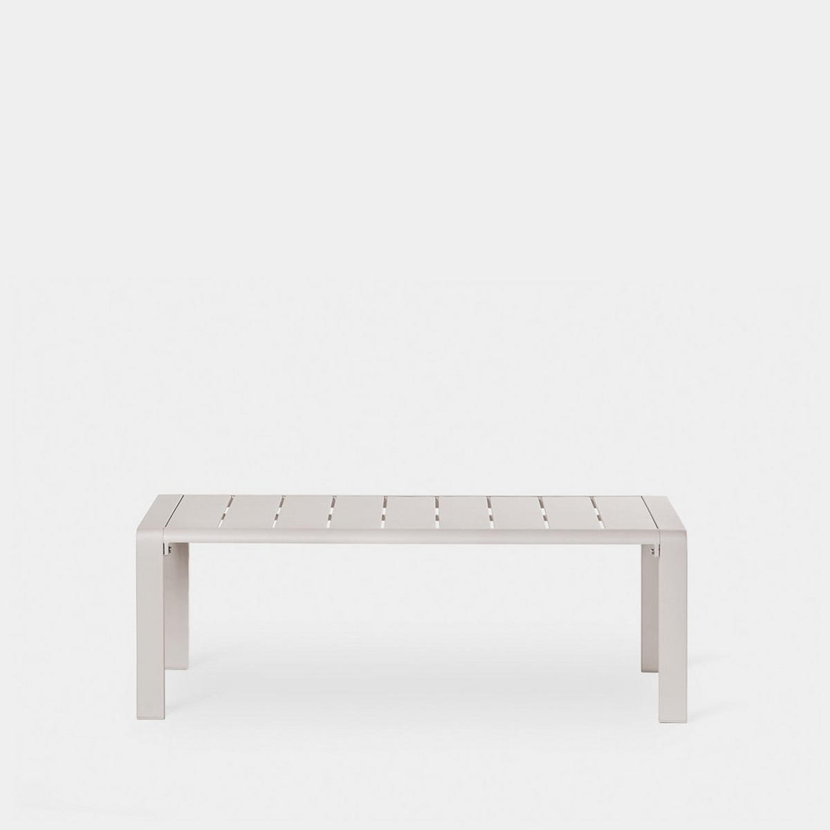 GARTEN-COUCHTISCH Niran Beige 100 cm x 35 cm - Beige, Metall (56/100/35cm) - Klast Home