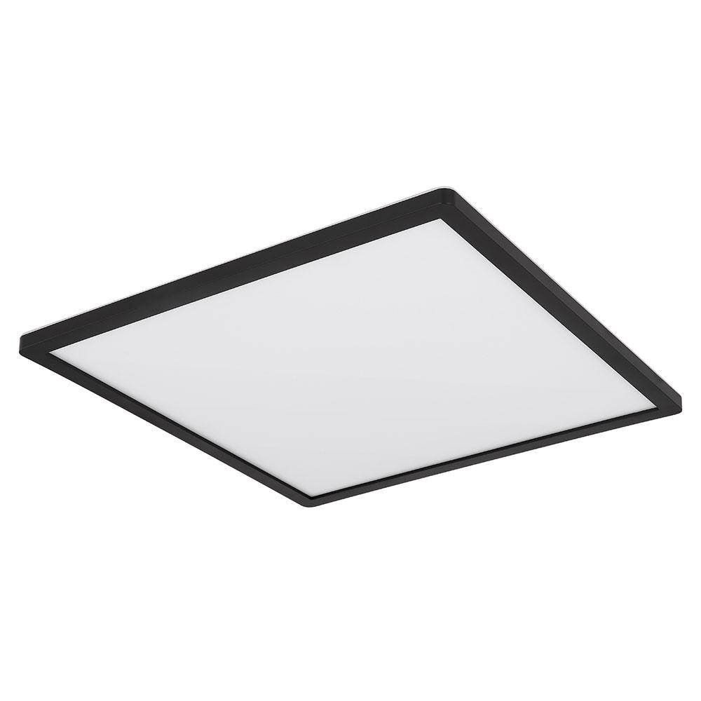 LED DECKENLEUCHTE Schwarz Opal - Schwarz, Kunststoff (42/42/2.5cm) - Globo Lighting
