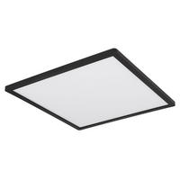 LED DECKENLEUCHTE Schwarz Opal - Schwarz, Kunststoff (42/42/2.5cm) - Globo Lighting