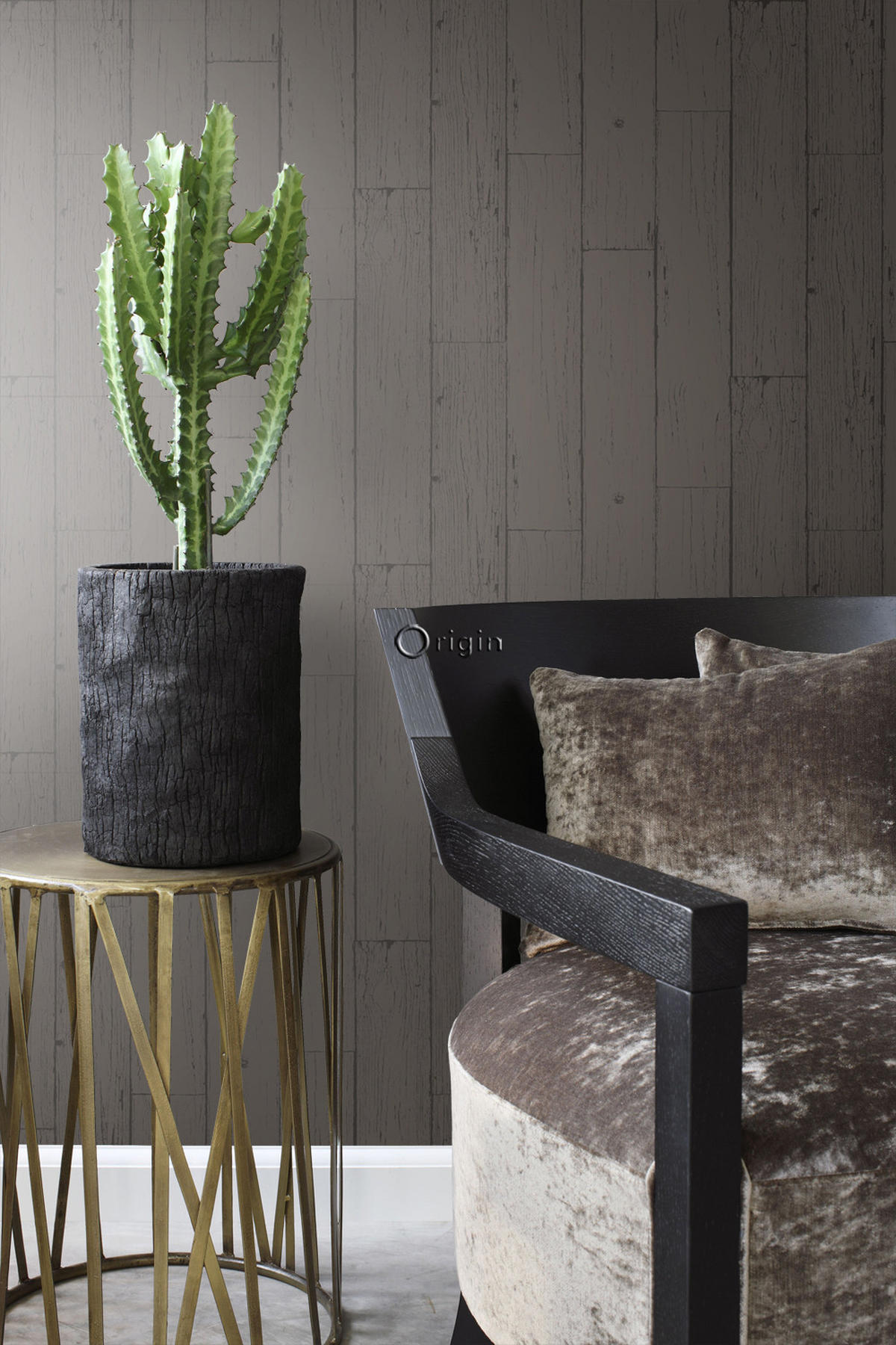 TAPETE Holz-optik 53 cm x 10.05 m - Grau, Papier (53/1000cm) - Origin Wallcoverings