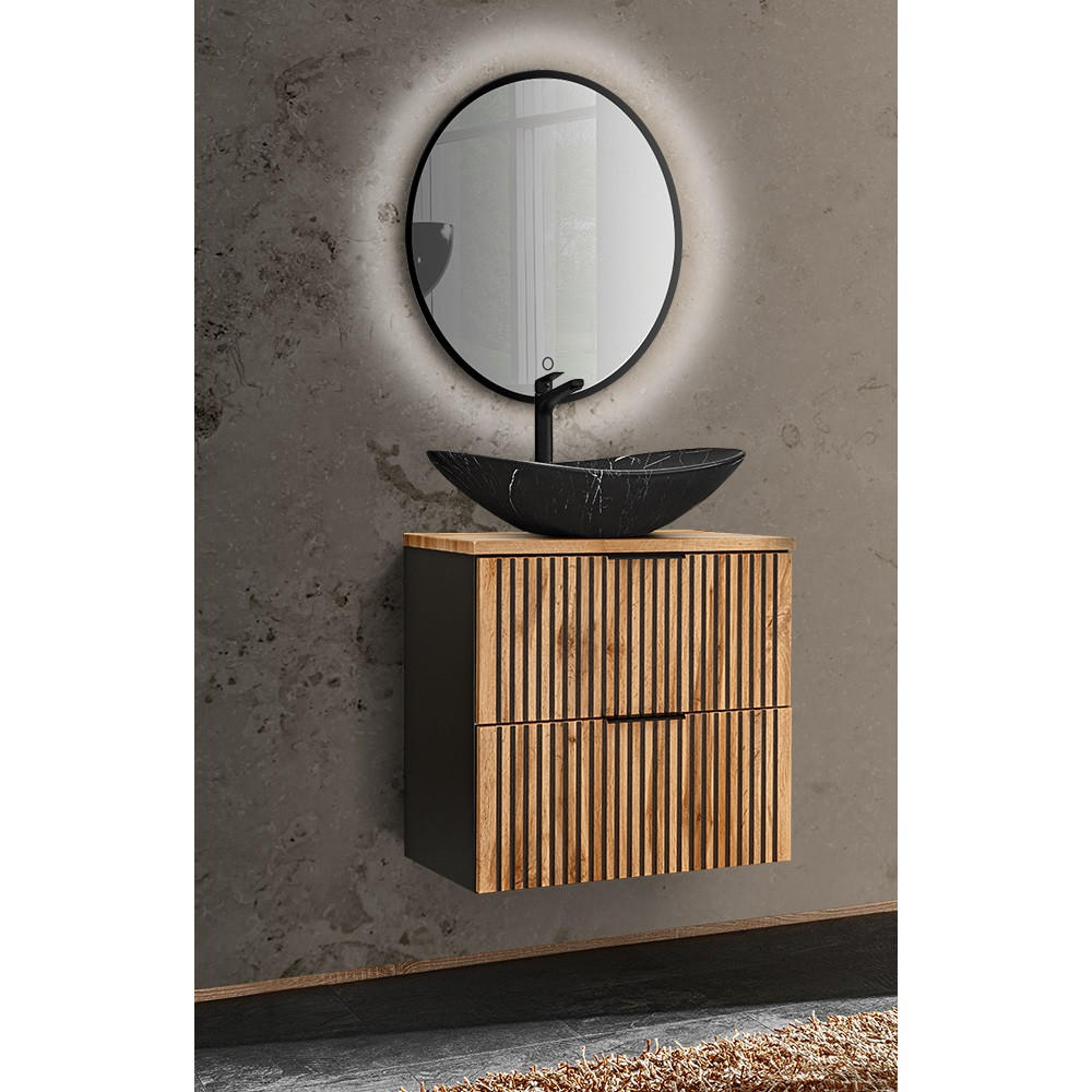 Lomado Badmöbel-Set Braun 62x200x47 cm