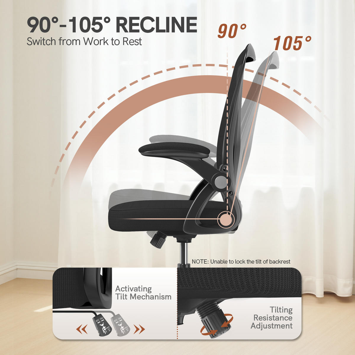 DREHSTUHL Netzbespannung Sitzkomfort Schwarz - Schwarz, Metall (23/52/62cm) - Rattrix