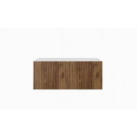 LOWBOARD VAREN 100/41/40 cm, Hängender TV-Schrank Weiß / Eichefarben - Eichefarben/Weiß, Holzwerkstoff (100/41/40cm) - MASSENO