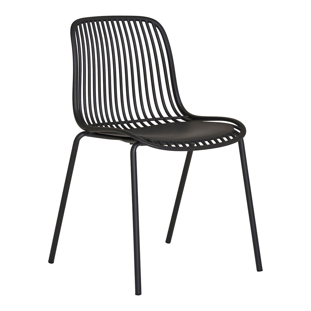 GARTENSTUHL, Branson, Stühle Schwarz, Metall, 47 x 55 x 82 cm - Schwarz, Metall (47/82/55cm) - ebuy24