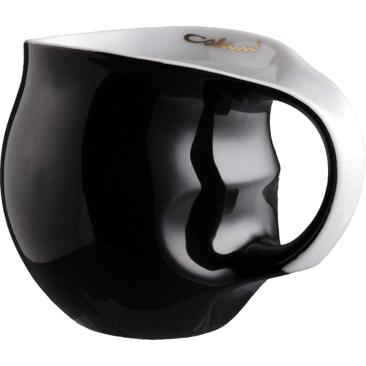 KAFFEEBECHER schwarz - Multicolor/Schwarz, Keramik (0.28L) - Luigi Colani Porzellan