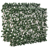 KUNSTHECKE DE-13753 2 Paneele, Länge 40–295 cm verstellbar Grün - Grün, Kunststoff (70/295cm) - ComfortXL