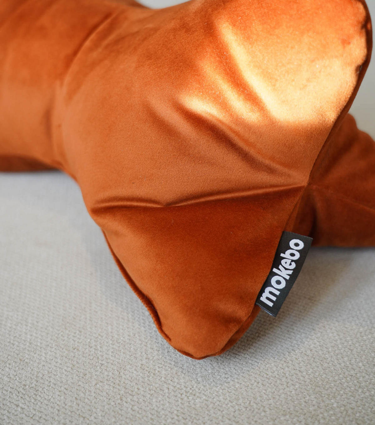 NACKENKISSEN Leseknochen Nook - Orange, Textil (42/22cm) - Mokebo