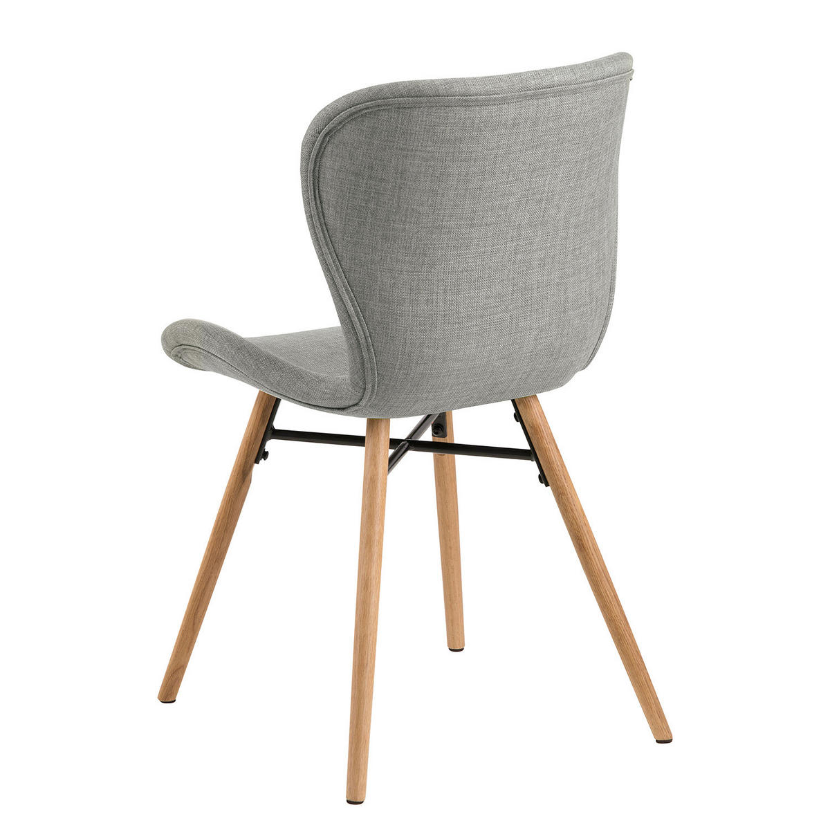 POLSTERSTUHL - Buchefarben/Hellgrau, Holz/Buchenholz (47/83/53cm) - home24