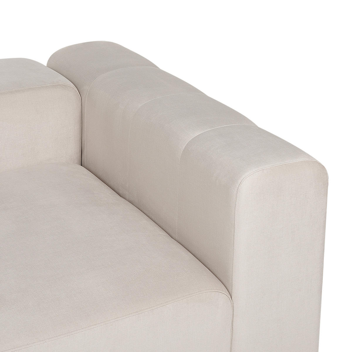 2-SITZER-SOFA Samtstoff beige Falsterbo - Beige, Textil (204/70/105cm) - Beliani