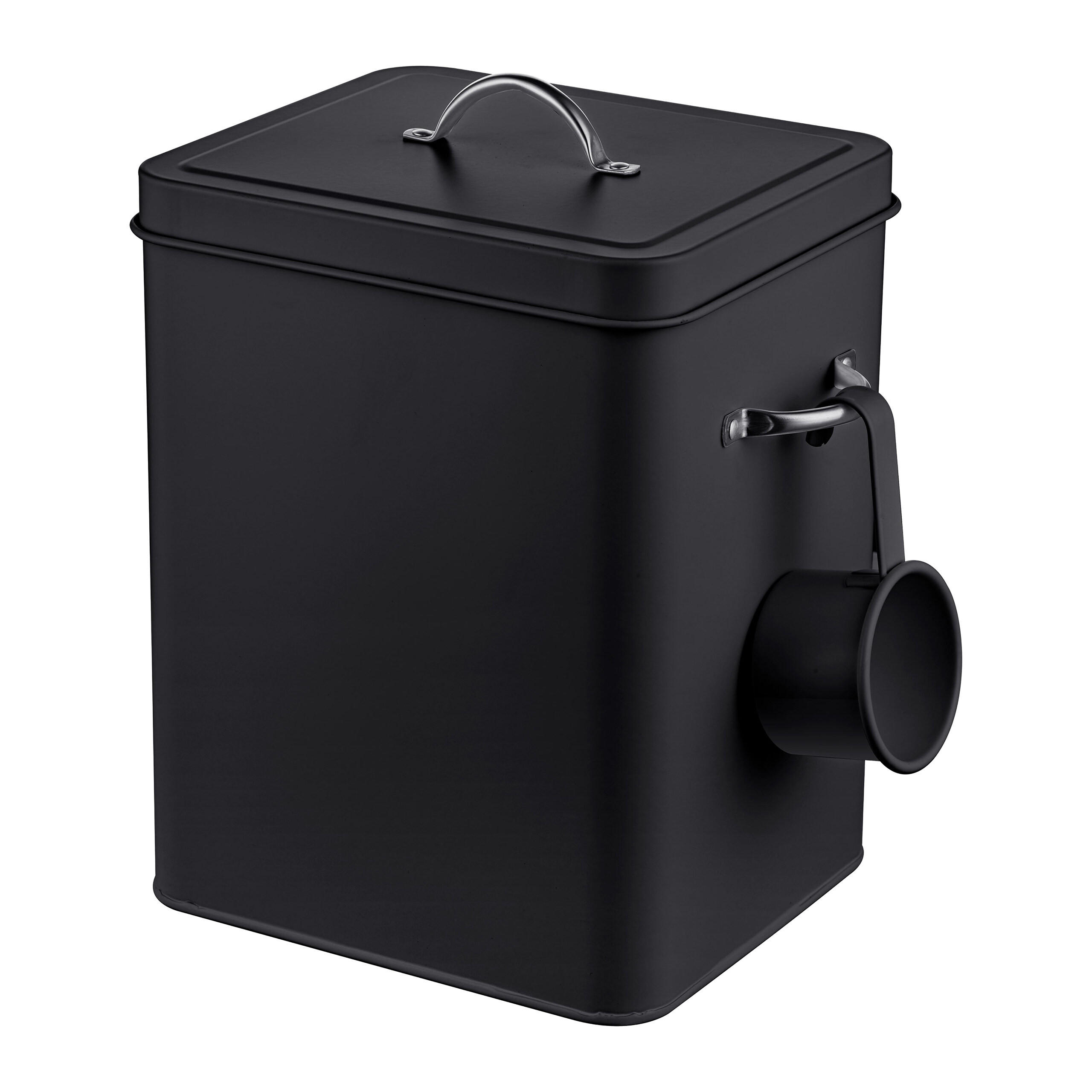 BOX na pranie - čierna, kov (18/25.5/15.5cm) - Relaxdays